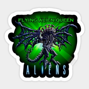 Flying Alien Queen Sticker